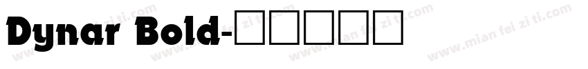 Dynar Bold字体转换